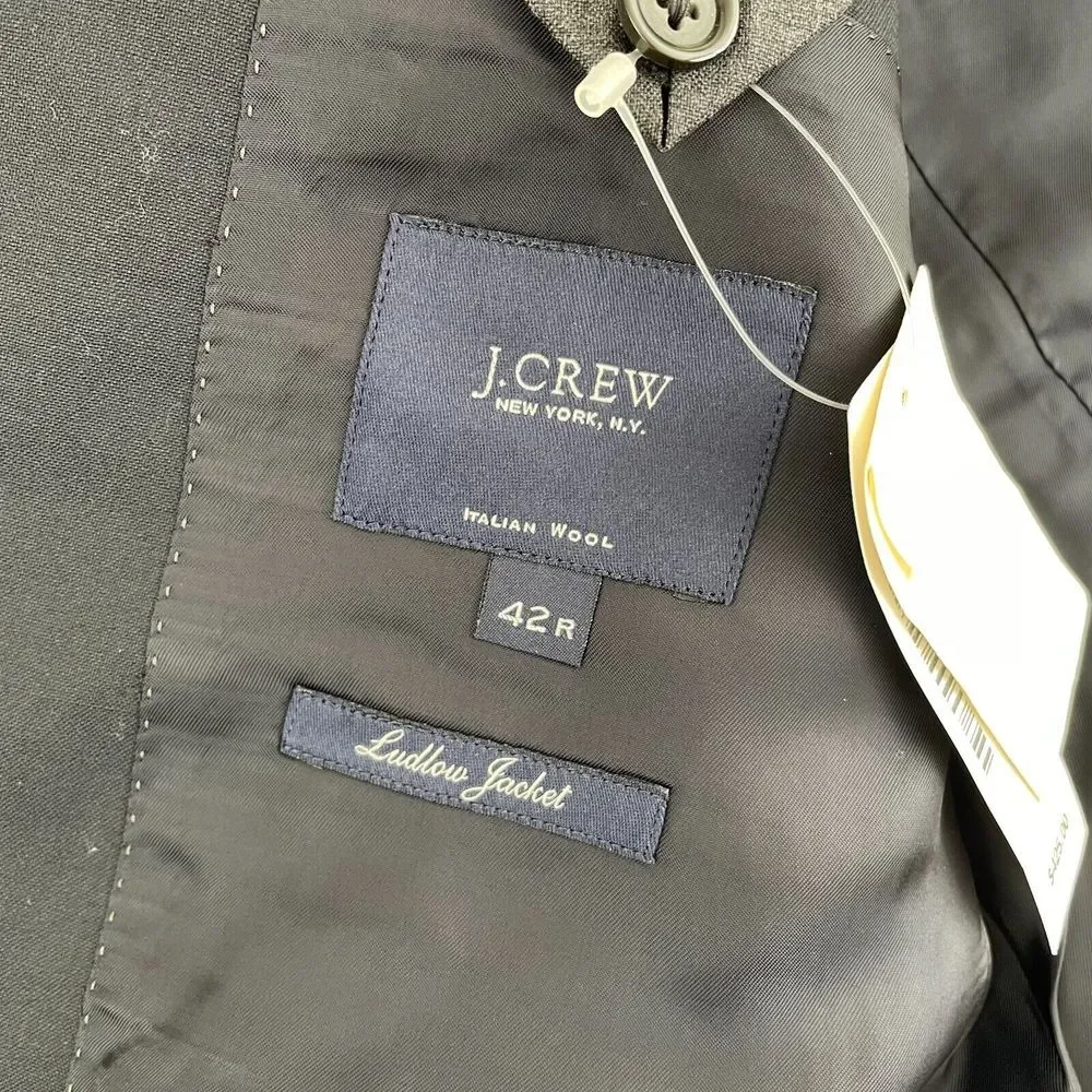 J‎ Crew Ludlow Sports Coat Blazer Men 42R Navy Blue Loro Piana Italian Wool $395